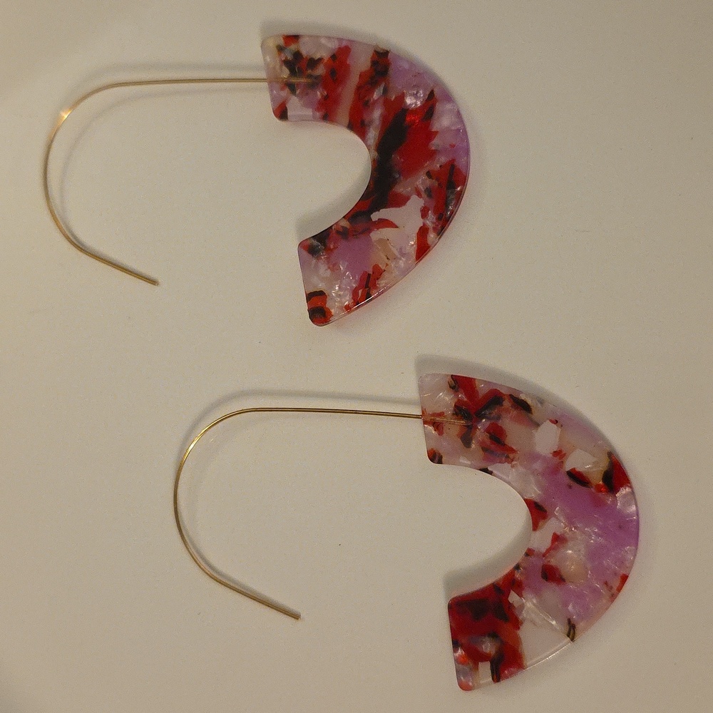 ACRYLIC Hoops  Simple Beauty and lots of color